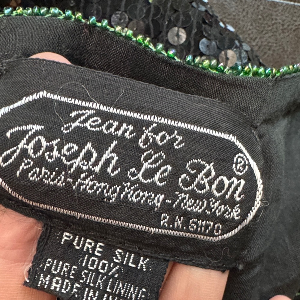 Joseph Le Bon Embroidered Black Red Sequin Top - Picture 8 of 10